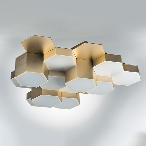 Светильник потолочный FAVO LED-60W 2880LM Satin Gold 4000K (в комплекте) 750123 (MX13003032-12А)