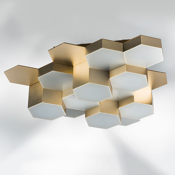 Светильник потолочный FAVO LED-60W 2880LM Satin Gold 4000K (в комплекте) 750123 (MX13003032-12А)