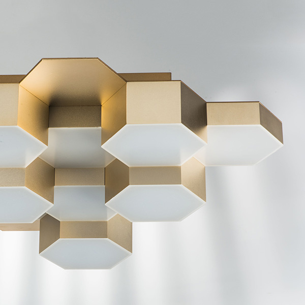 Светильник потолочный FAVO LED-60W 2880LM Satin Gold 4000K (в комплекте) 750123 (MX13003032-12А)