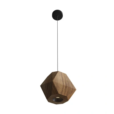 Подвесной светильник Ledron RUBIK Wooden Lamp