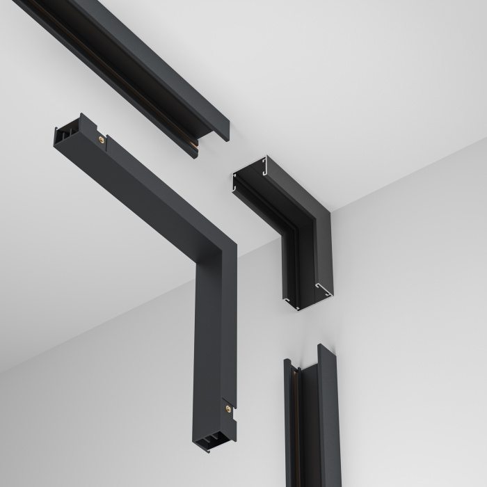 Коннектор питания угловой внутренний Basity, черный Maytoni TRA172ICPC-1B