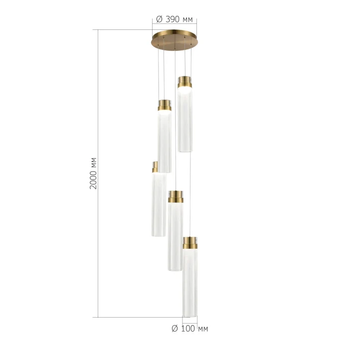 Подвесной светильник ST LUCE CHAMPAGNE SL6236.303.05