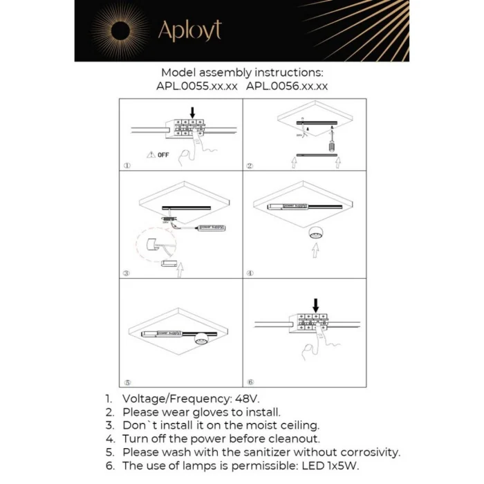 Светильник трековый Aployt Magnetic track 48 APL.0056.09.05