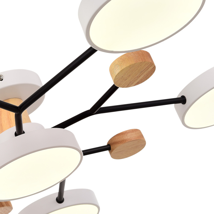 Светильник потолочный Белый/Белый LED 6*12W 3000K/4500K/6000K SLE6006-502-06