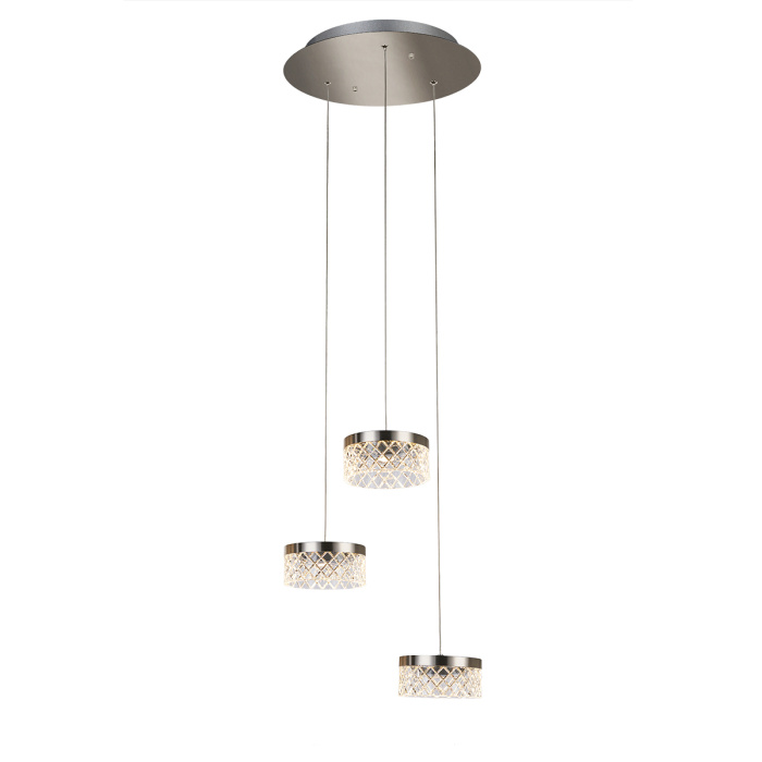 Подвесной светильник Delight Collection Diamond cut MD21020075-3A satin nickel