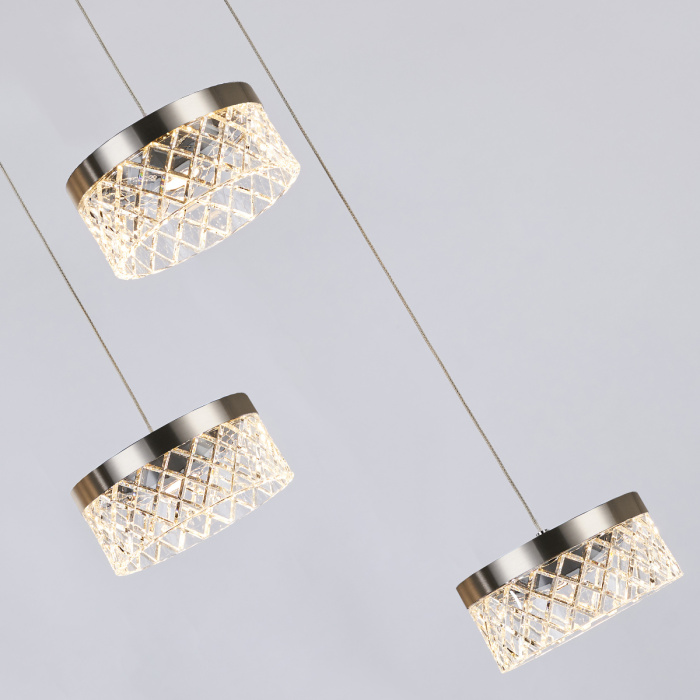 Подвесной светильник Delight Collection Diamond cut MD21020075-3A satin nickel