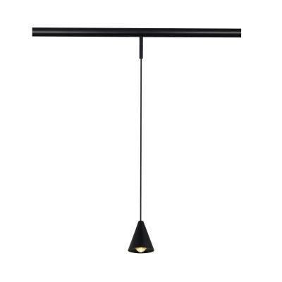 Магнитный трековый светильник Черный LED 1*5W 3000K Lm Ra>90 40° IP20 D80xH98 24V ST689.436.05