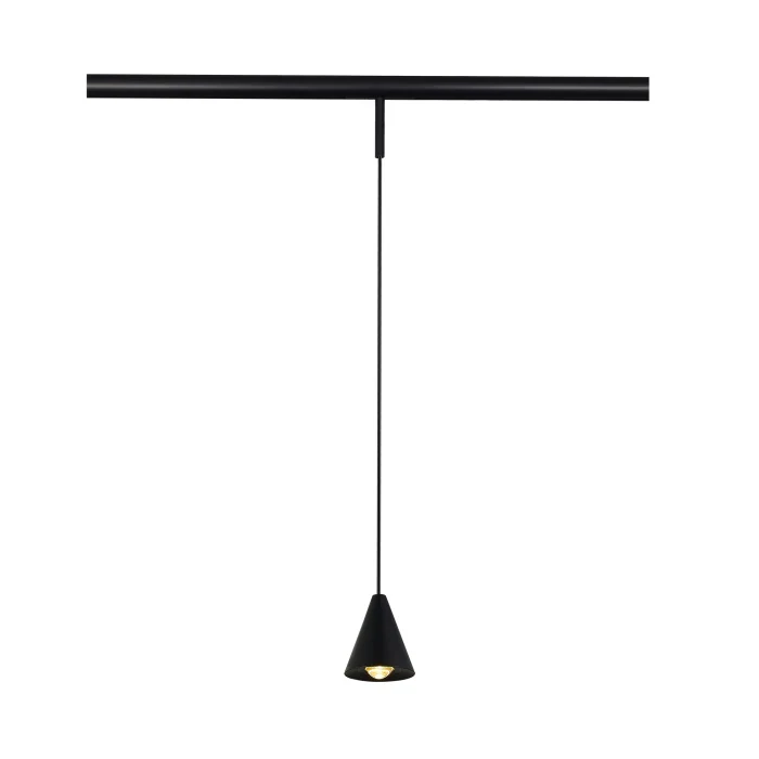 Магнитный трековый светильник Черный LED 1*5W 3000K Lm Ra>90 40° IP20 D80xH98 24V ST689.436.05