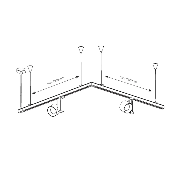 Подвесной комплект для трехфазной трековой системы Nowodvorski Ctls Suspension White 8696