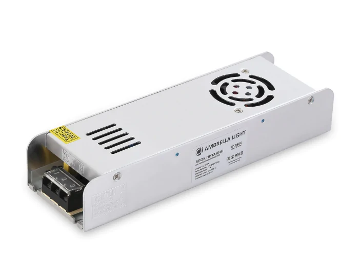 Блок питания с EMC для светодиодной ленты 24V 360W 15A IP20 185-260V 223*67*40 GS8686 Ambrella light GS8686