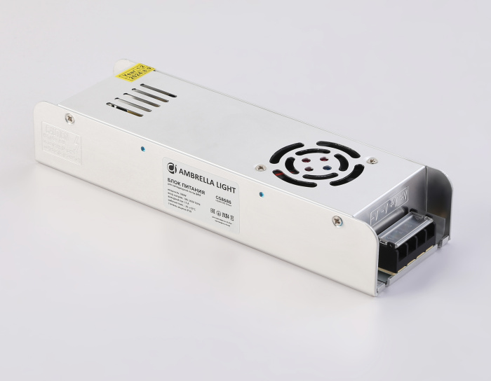 Блок питания с EMC для светодиодной ленты 24V 360W 15A IP20 185-260V 223*67*40 GS8686 Ambrella light GS8686