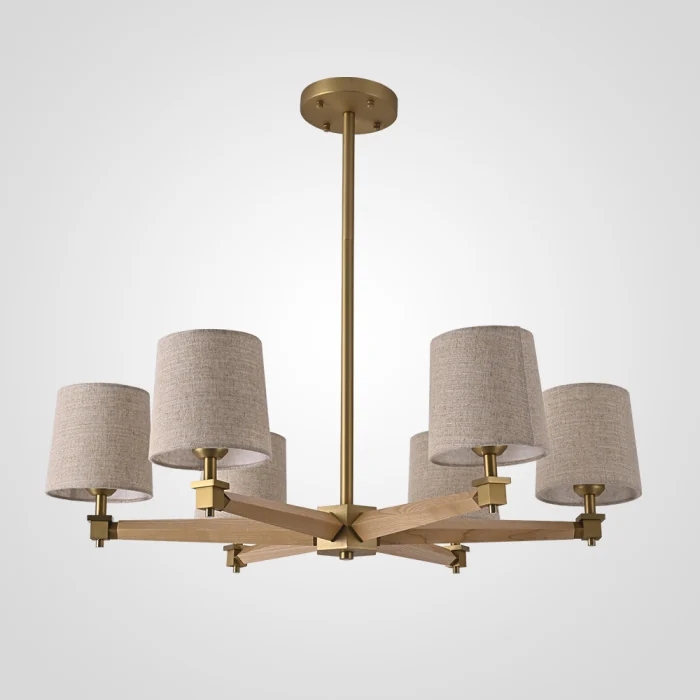 Люстра на штанге ImperiumLoft Stavra Jorgenson Beige/Light Wood 203573-26
