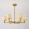 Люстра на штанге ImperiumLoft Stavra Jorgenson Beige/Light Wood 203573-26