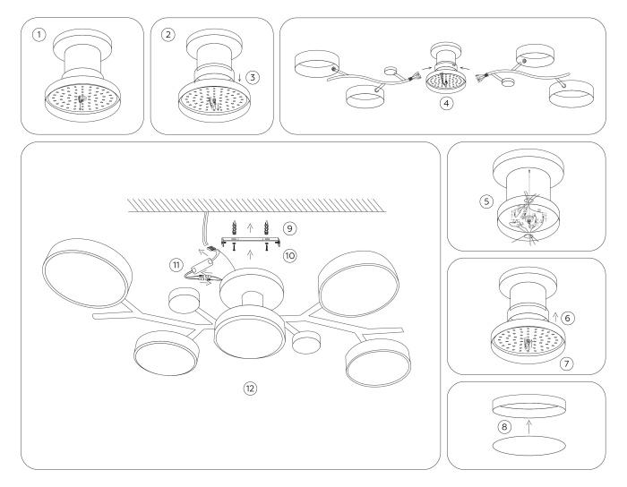 Потолочный светодиодный светильник с пультом Ambrella light FL4834