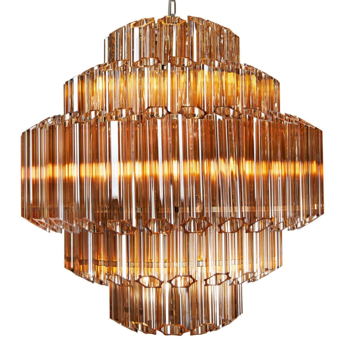 Подвесная люстра iLamp Destiny MD0267-7B CHROME+BROWN