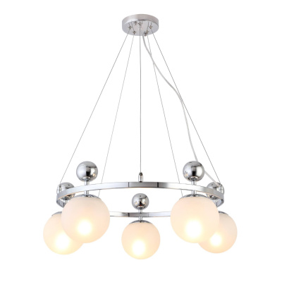 SLE106103-05 Люстра подвесная Хром/Белый E27 5*60W