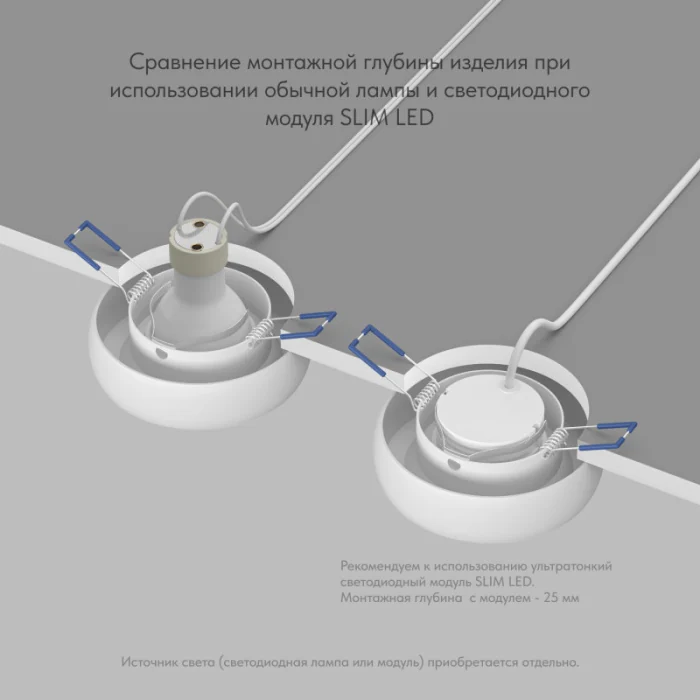Встраиваемый светильник Denkirs Borre DK2045-WH