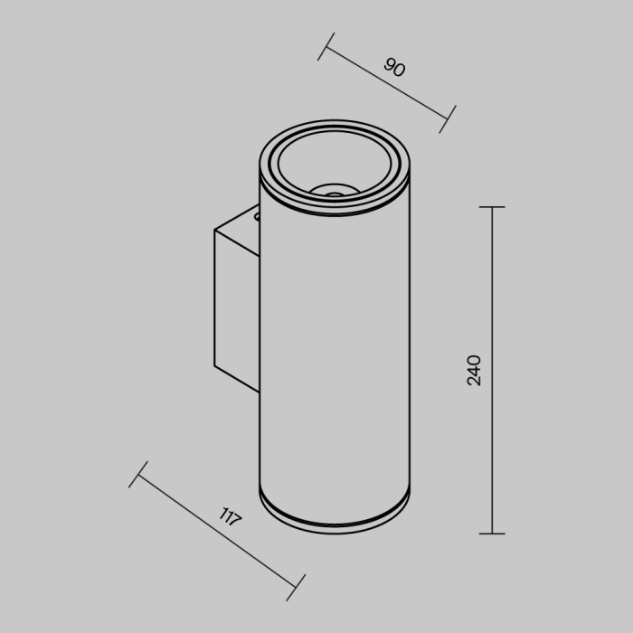 Светильник настенный Maytoni Shim O303WL-L24GF3K