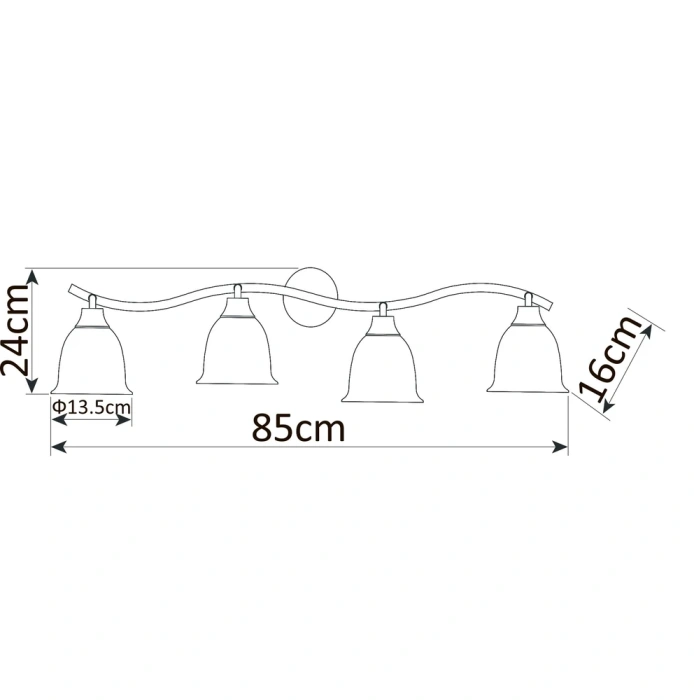 Спот Arte Lamp CAMPANA A9557PL-4BG
