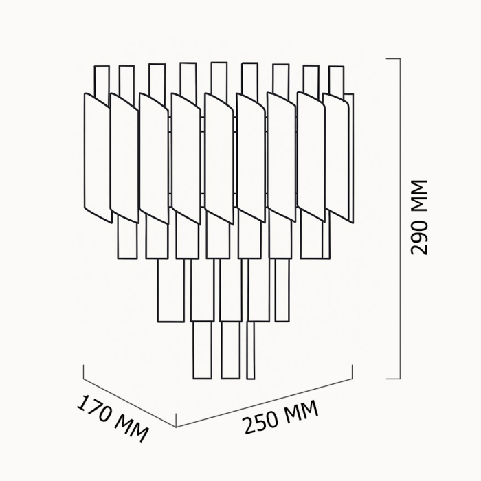 Бра Black Chandelier Crystal ImperiumLoft