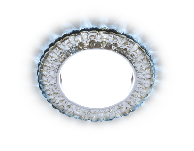 Встраиваемый точечный светильник GX53 с LED подсветкой Ambrella light G315 CL/CLD