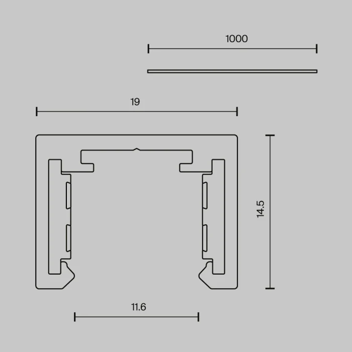 Шинопровод Maytoni Technical Busbar trunkings Exility X TRX239-411B