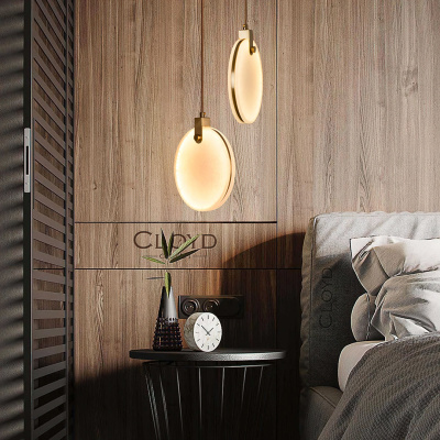 Подвесной светильник Cloyd BOSFOR-A P1 / Ø25 см - алебастр - латунь (арт.11164)