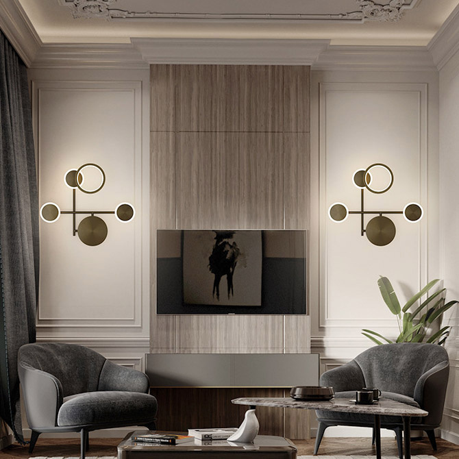 Настенный светильник ZINGY B Brass ImperiumLoft