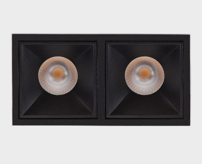 Светильник встраиваемый ITALLINE IT06-6020 black 4000K - 2 шт. + IT06-6022 black