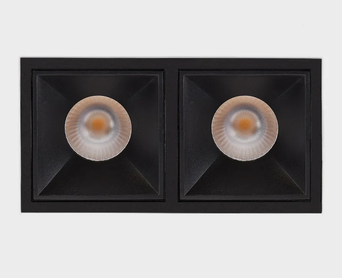 Светильник встраиваемый ITALLINE IT06-6020 black 4000K - 2 шт. + IT06-6022 black