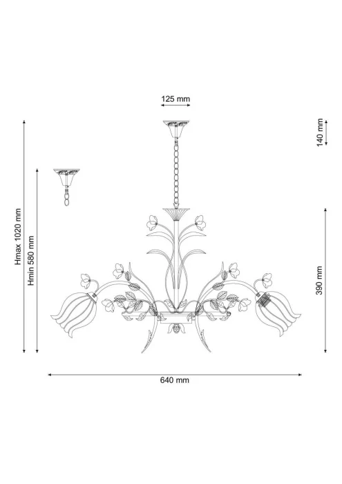 Люстра подвесная Lucia Tucci Fiori di rose 106.3