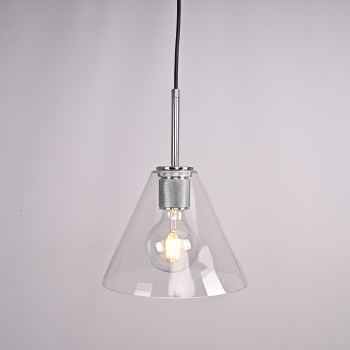 Подвесной светильник RH Utilitaire Funnel Pendant Silver ImperiumLoft