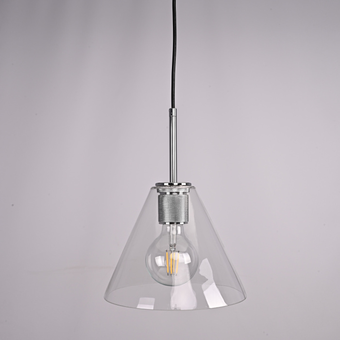 Подвесной светильник RH Utilitaire Funnel Pendant Silver ImperiumLoft