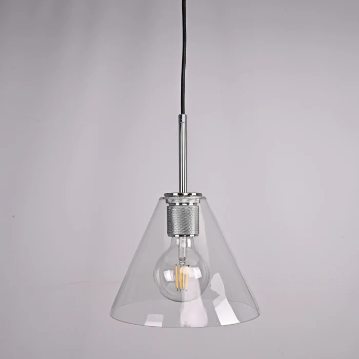 Подвесной светильник RH Utilitaire Funnel Pendant Silver ImperiumLoft