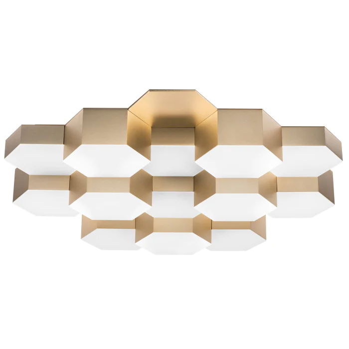 750161 (MX13003032-16А) Люстра потол FAVO LED-80W 3840LM Satin Gold 3000K (в комплекте)