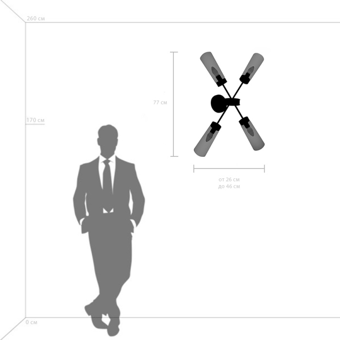 Настенно-потолочный светильник с универсальным креплением Crotone Lightstar 690643