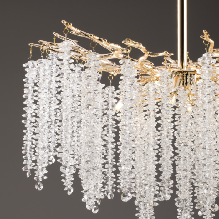 Люстра на штанге Freya Mineral FR1010CL-08G