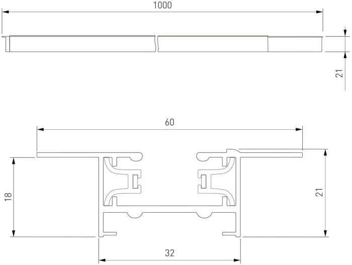 Встраиваемый однофазный шинопровод Elektrostandard Track rail bk recessed 4690389178528