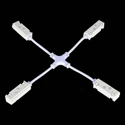 Коннектор питания X-образный для магнитного шинопровода ST-Luce Белый ST006.569.00