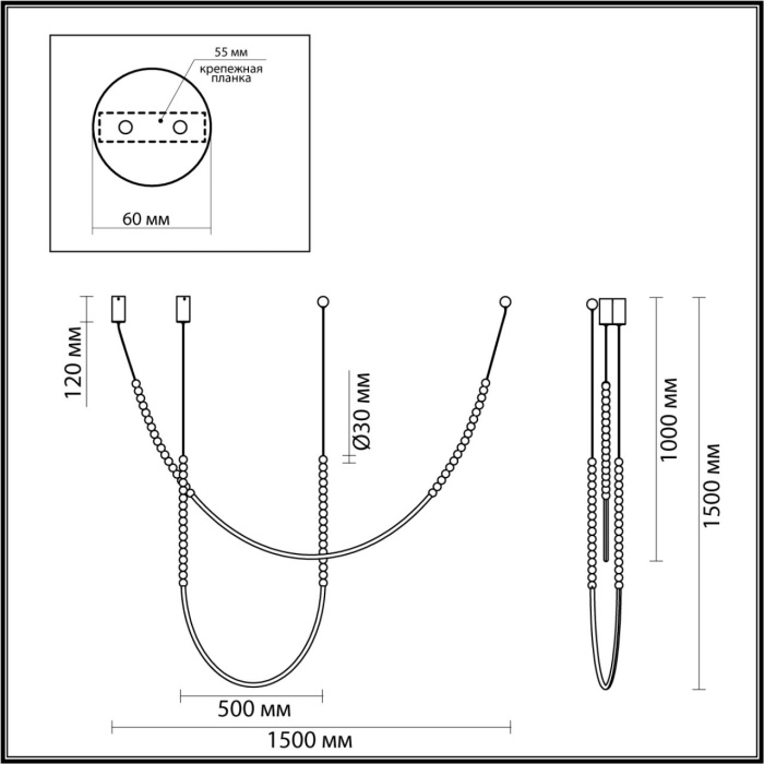 Подвесной светильник HIGHTECH ODEON LIGHT 6639/24CL