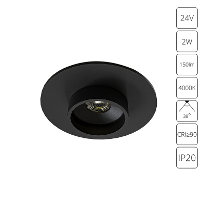 Светильник встраиваемый Arte Lamp PRESTO A6182PL-1BK