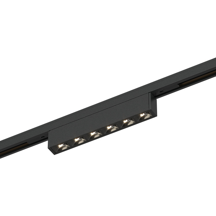 Магнитный трековый светильник Черный LED 1*5W 4000K 220Lm Ra>90 IP20 L100xW10xH18 24V ST666.446.05