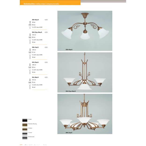 Потолочная люстра Berliner Messinglampen D58-40opB