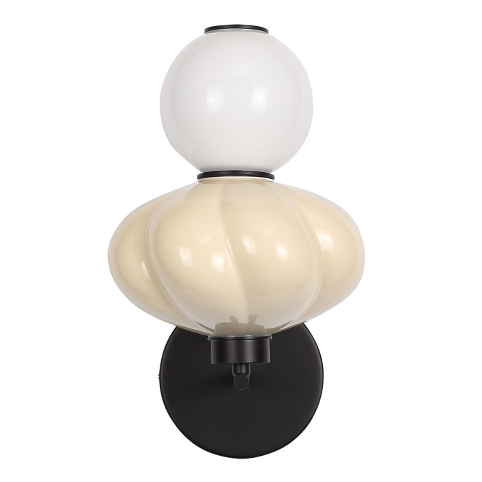 Светильник настенный ST-Luce черный/желтый, опаловый LED 1*8W 3000K SL6134.411.01