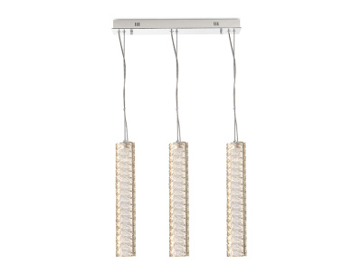 Горизонтальная композиция 8290 из трех  подвесных светильников хром №100 Newport