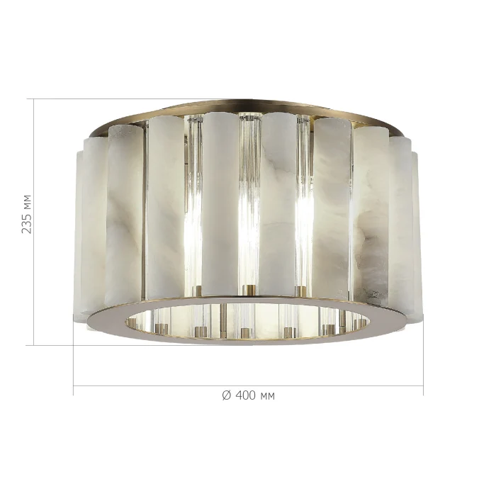 Светильник потолочный ST-Luce Бронза, Прозрачный/Белый алебастр E14 6*40W SL1516.302.06