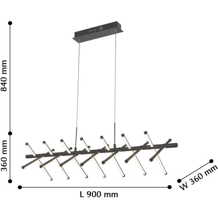 Подвесная светодиодная люстра Favourite Carcass 2382-14P