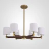 Люстра на штанге ImperiumLoft Stavra Jorgenson White/Dark Wood 203574-26