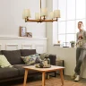 Люстра на штанге ImperiumLoft Stavra Jorgenson White/Dark Wood 203574-26