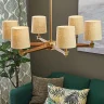 Люстра на штанге ImperiumLoft Stavra Jorgenson White/Dark Wood 203574-26